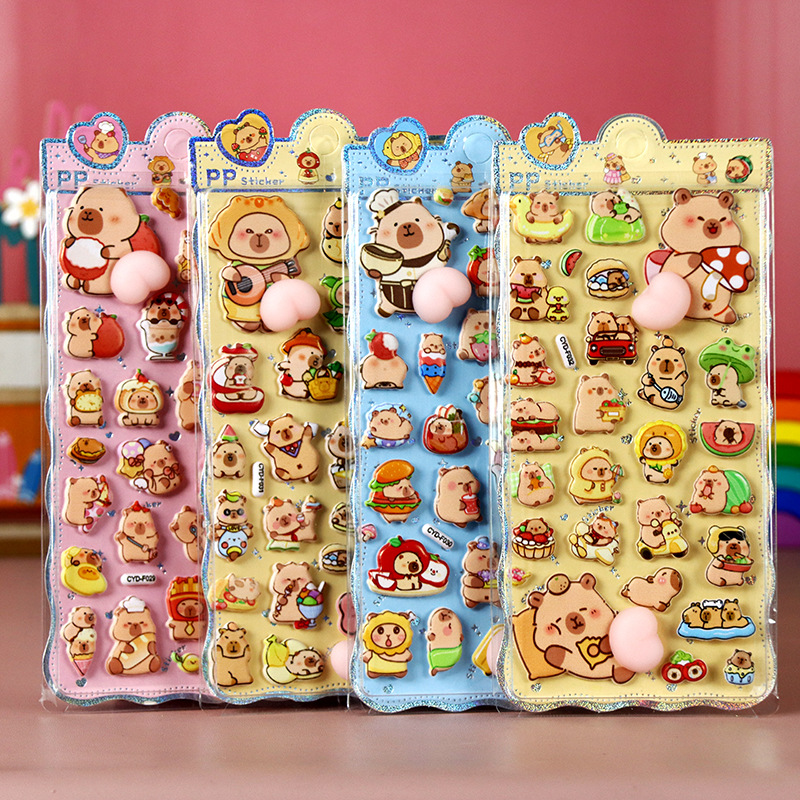 新作お尻シール 手帳用貼り付け 立体 泡ステッカー 子供 DIY用 貼り付け 手芸用品 贈り物　ぶくぶく