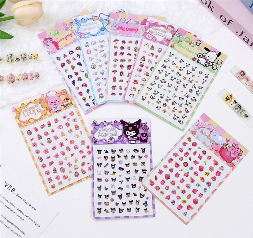 ネイルシール 子供用｜サンリオ キャラクター クロミ 夜光・発光ネイルステッカー 女の子向け かわいい クロミ・マイメロディ・シナモロール 女の子向けネイルステッカー