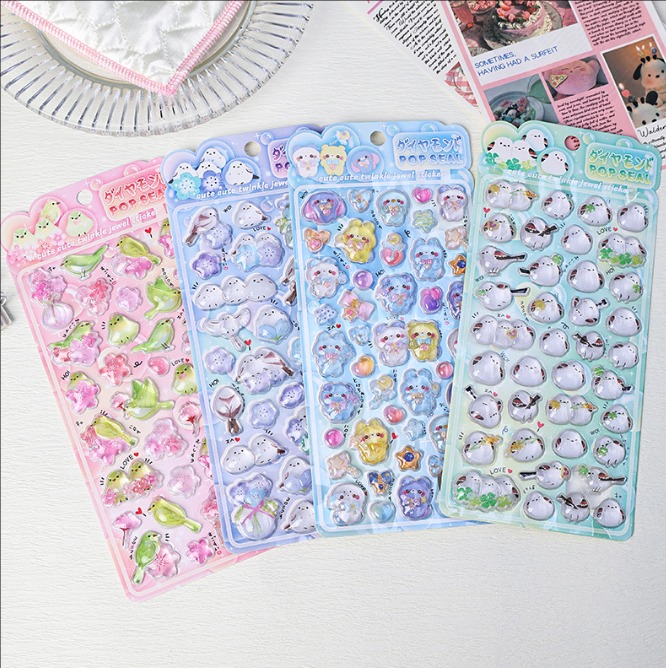 3D立体 山雀 ウォールステッカー 可愛い小鳥 動物デザイン 浮き彫りシール 実心タイプ 子供部屋 DIYデコレーション 壁飾り 手作り装飾 インテリアステッカー