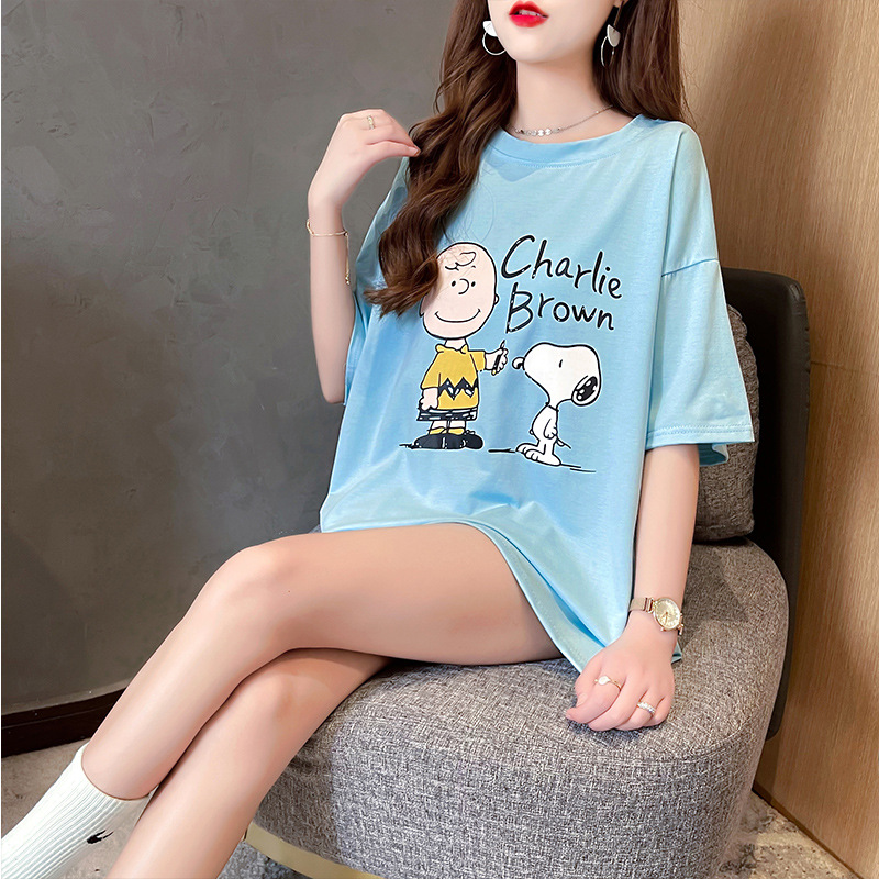 Tシャツ　　レディース　　スヌーピー　　ファッション　　夏　　2022新