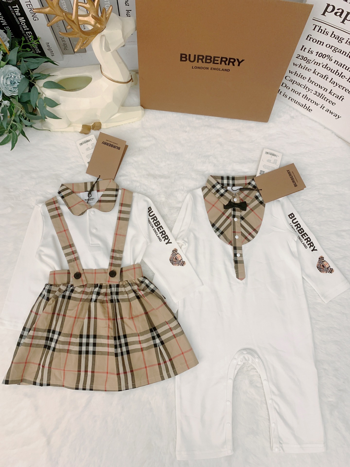 TGB ショッピング / BURBERRY【バーバリー】 ロンパース ベビー服 秋 ...