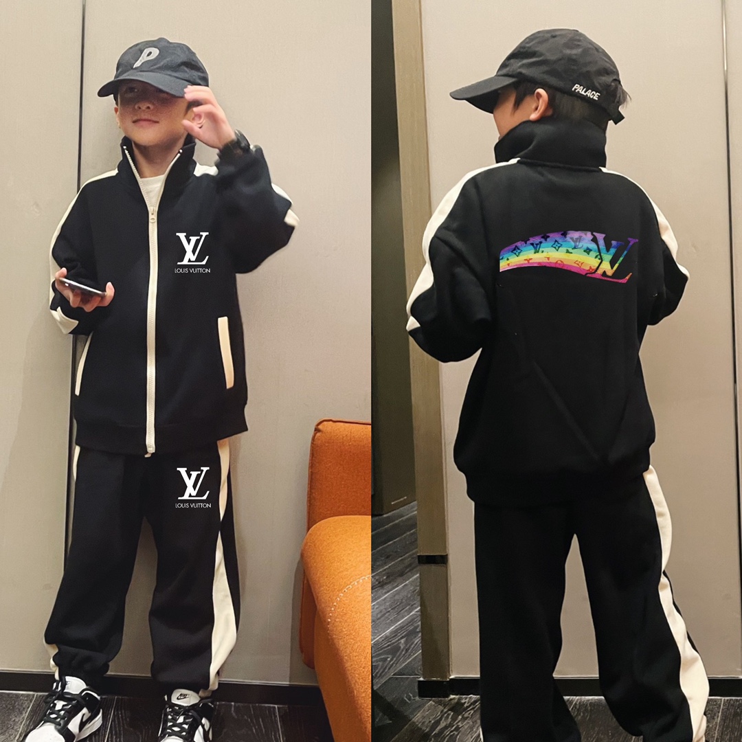 LV ルイ・ヴィトン LOUIS VUITTON     子供服     セットアップ     コ ート＋パンツ　秋冬　100-150cm