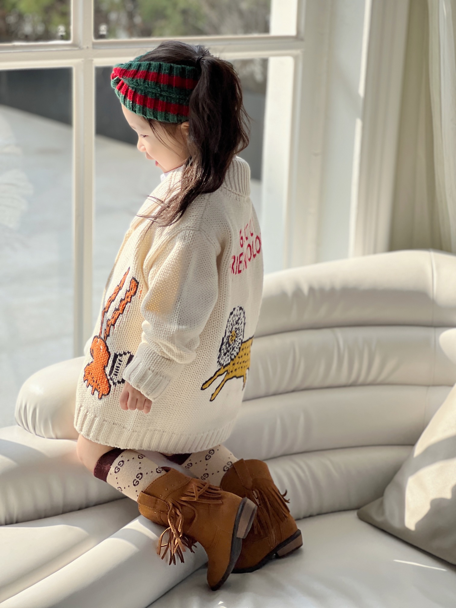 GUCCI【グッチ】　キッズ　子供服　セーター　ニット　綺麗　かわいい　秋冬　温かい　90-150cm　183247