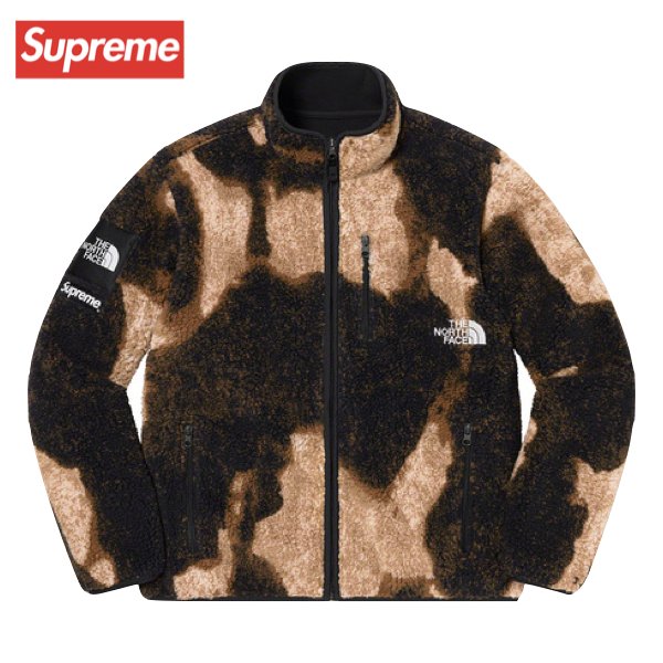 Supreme The North Face Bleached Denim Print Fleece jacket 2021AW シュプリーム  ノースフェイス ブリーチデニム プリント フリース ジャケット 2021年秋冬